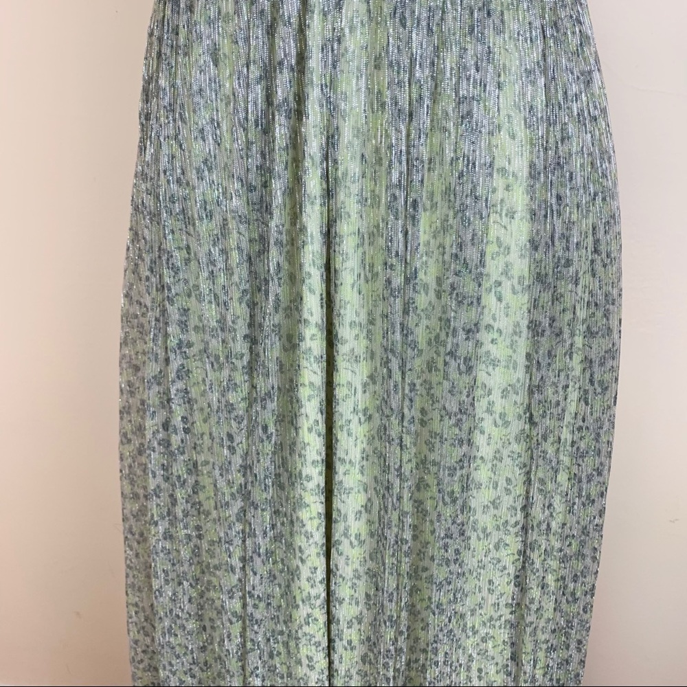 New! JONATHAN SIMKHAI Plisse Metallic Maxi Dress - Picture 12 of 14